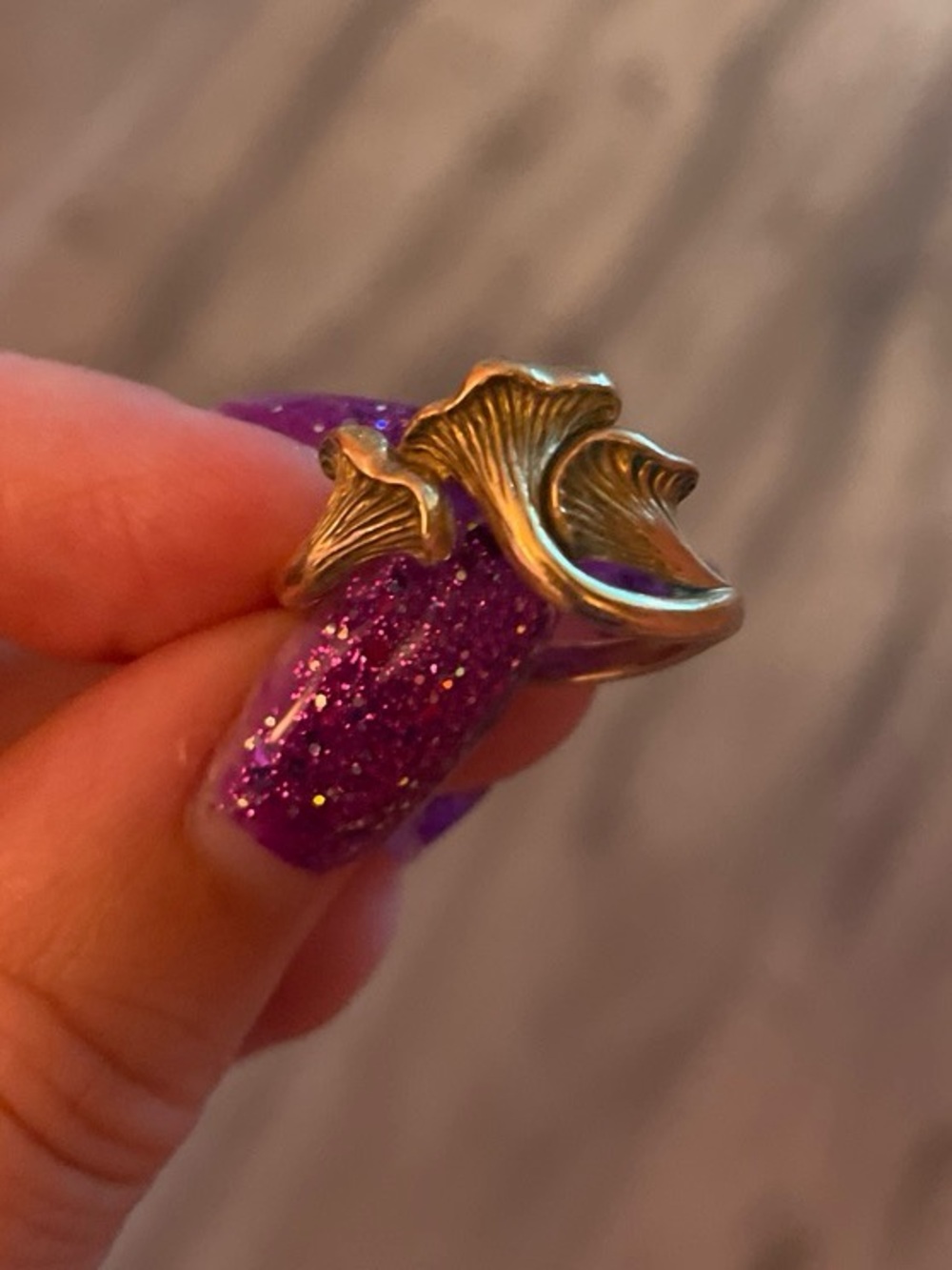 Sterling Silver Ginkgo Leaf Wrap Ring in Silver